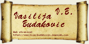 Vasilija Budaković vizit kartica